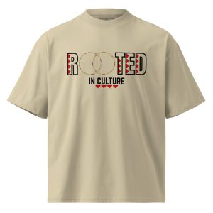 Unisex organic oversized high neck t-shirt